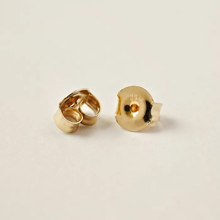 Earrings 14K Gold 4 Pronged Moissanite Stud Earring MinimalBijoux