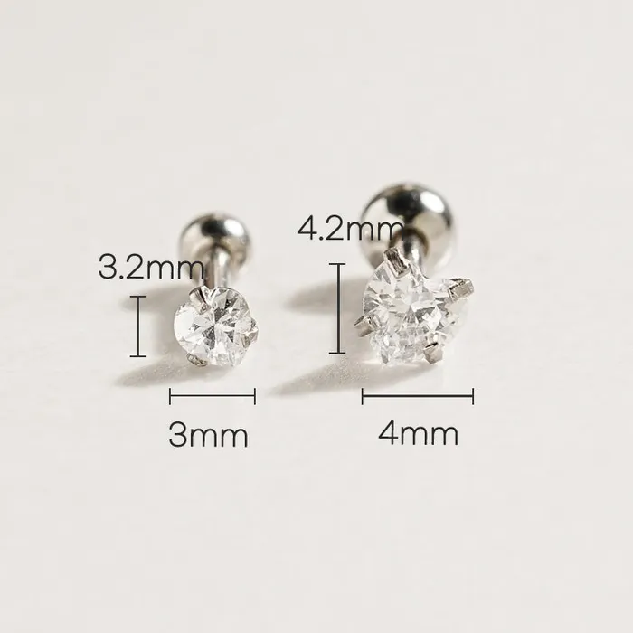 Earrings Cutie Memory Heart Cartilage Ear Piercing 16G MinimalBijoux