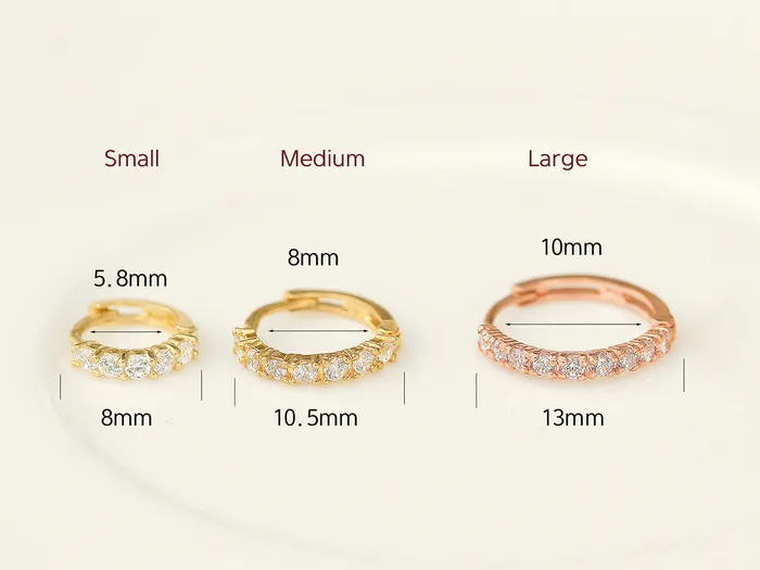 Earrings MinimalBijoux 14K Gold Daily CZ cartilage hoop earring