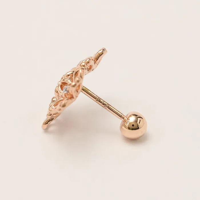 Earrings MinimalBijoux 14K Gold Flower Garden Cartilage Earring 20G18G16G