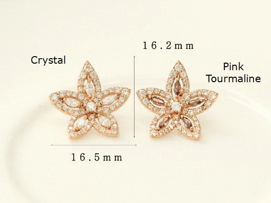 Earrings MinimalBijoux 14K Gold Maple Flower Cartilage Earring 18g16g