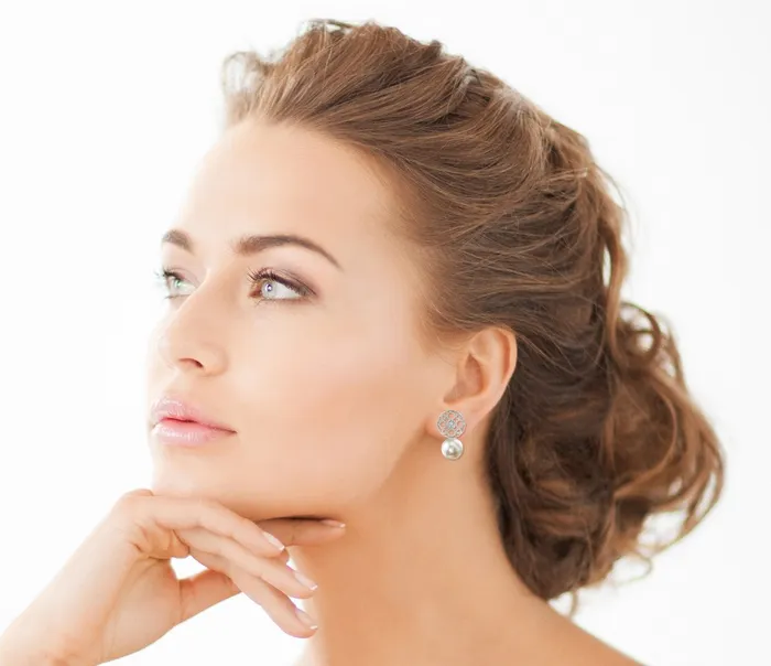 Earrings SPT Freshwater Pearl Diamond Faye Drop Earrings