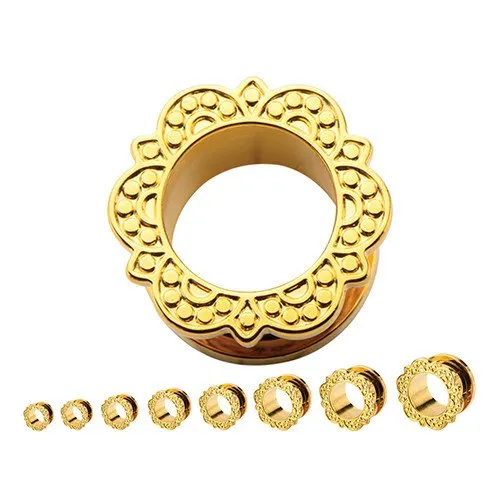 Earrings Tulsa Body Jewelry Bali Gold ScrewOn Tunnels