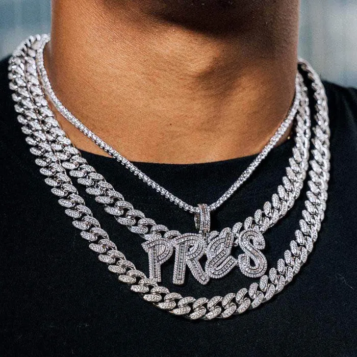 EMPIRE Necklaces Custom Baguette Name Necklace