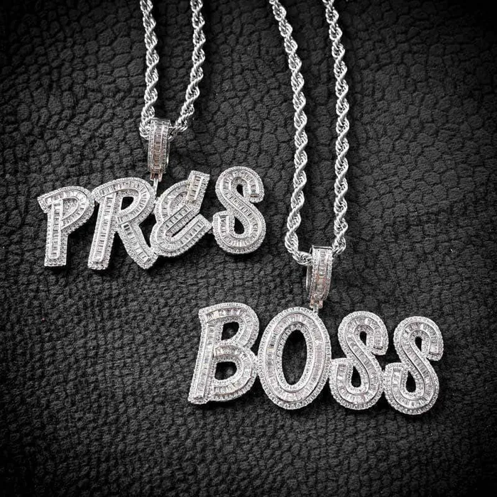 EMPIRE Necklaces Custom Baguette Name Necklace