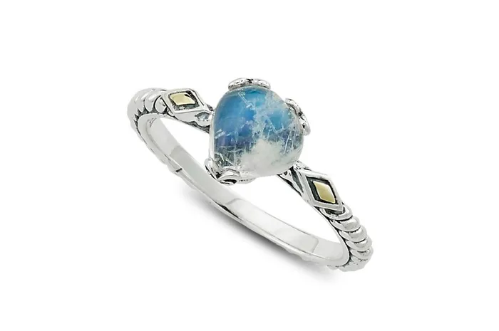 Glow Heart Ring Rainbow Moonstone Samuel B Rings