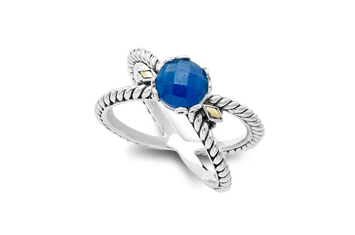 Glow X Ring Blue Sapphire Samuel B Rings