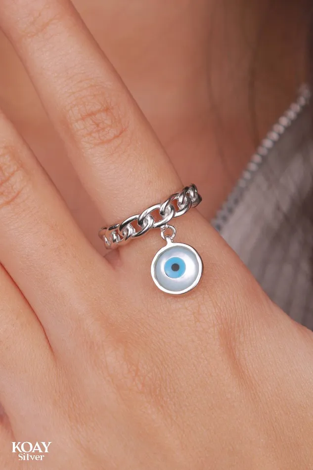 Gourmet Blue Eye Ring KOAY Rings Gourmet Blue Eye Ring KOAY Rings