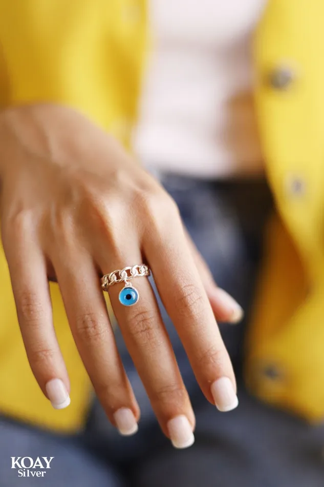 Gourmet Blue Eye Ring KOAY Rings Gourmet Blue Eye Ring KOAY Rings