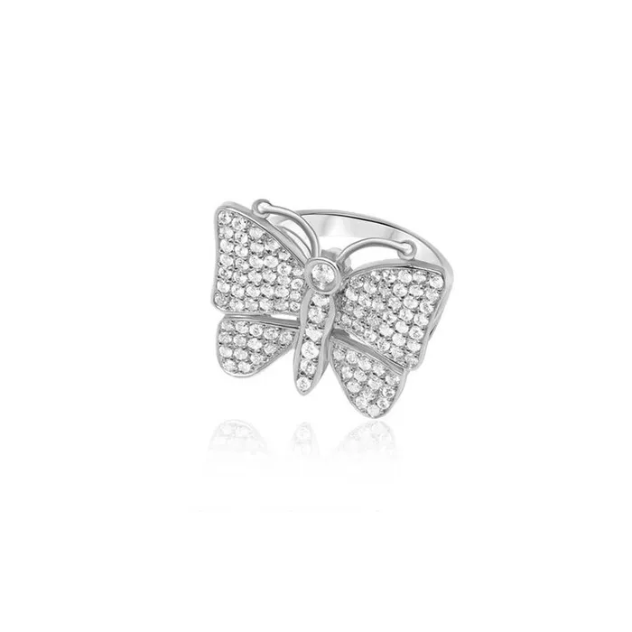 IF Co Rings Diamond Butterfly Ring Fully Iced IF Co Rings Diamond Butterfly Ring Fully Iced