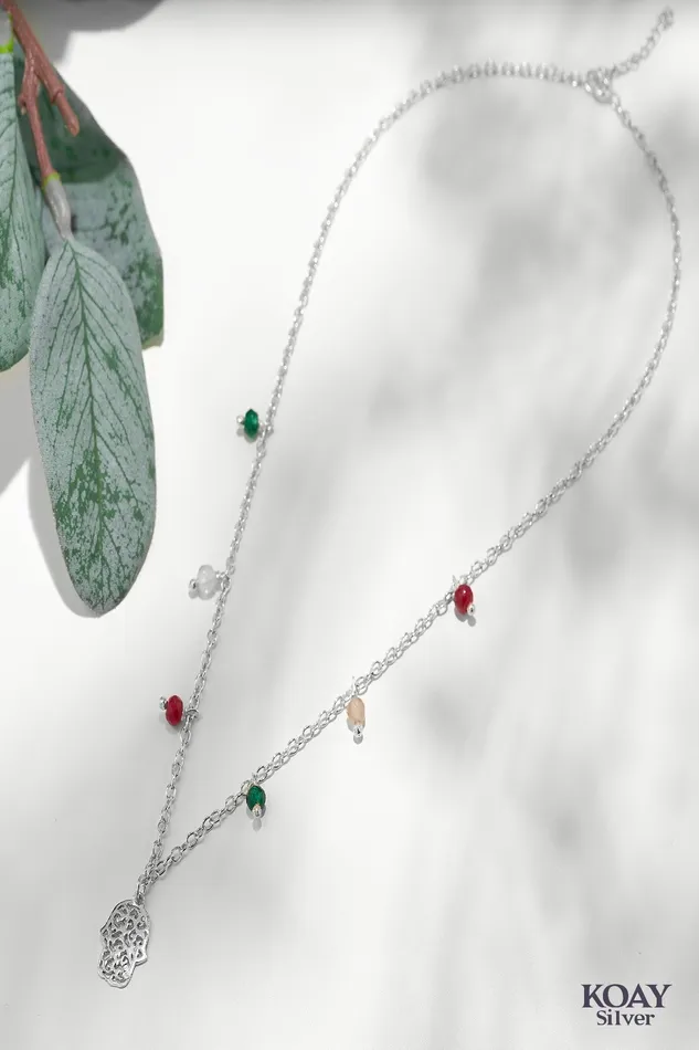 KOAY Silver Store Hand Necklace Necklaces