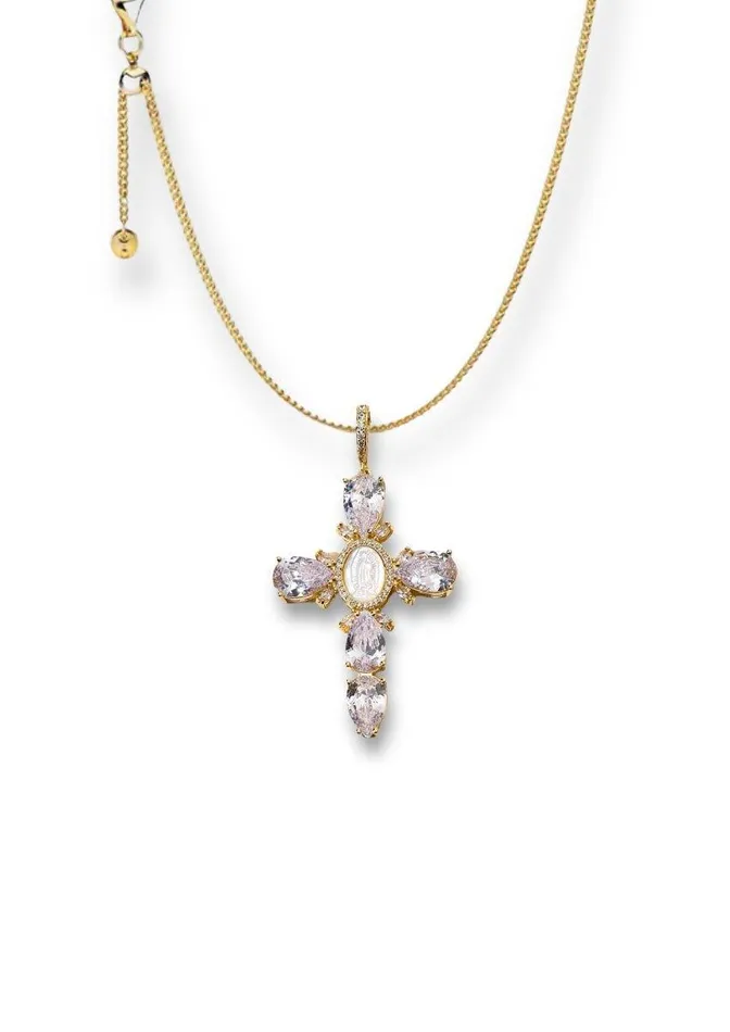 Mabel Love Boutique Necklaces Virgin Cross Adjustable Necklace