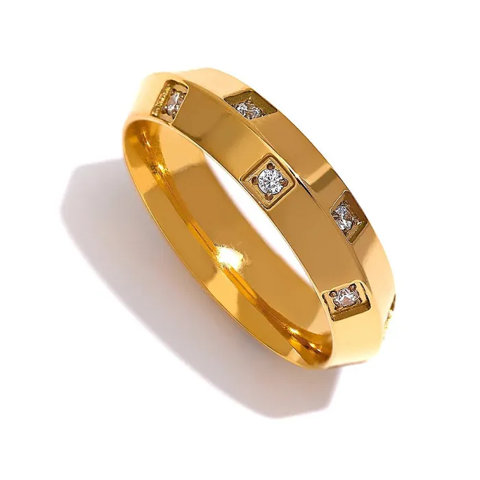 Mabel Love Co Rings Gold Studded Band Ring