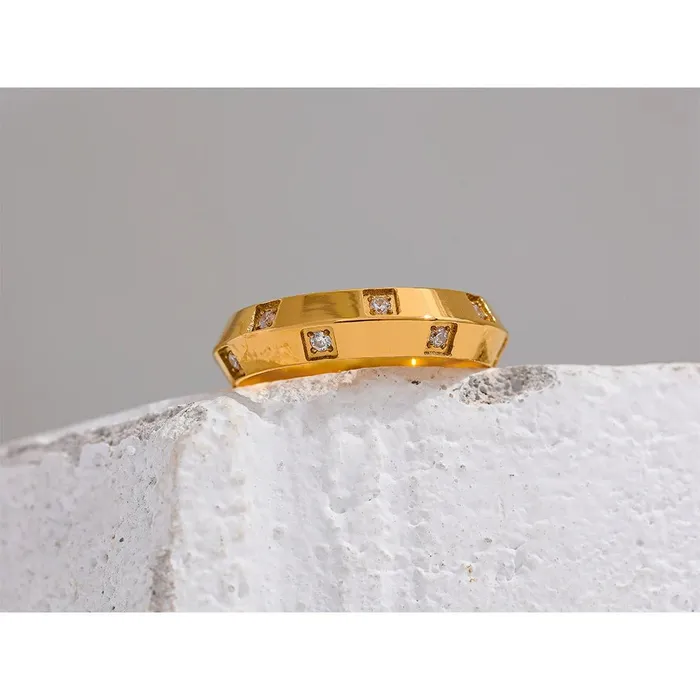 Mabel Love Co Rings Gold Studded Band Ring