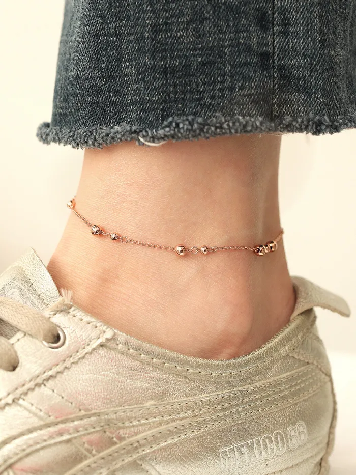 MinimalBijoux 14K 18K Gold Ball Chain Anklet Bracelet Bracelets