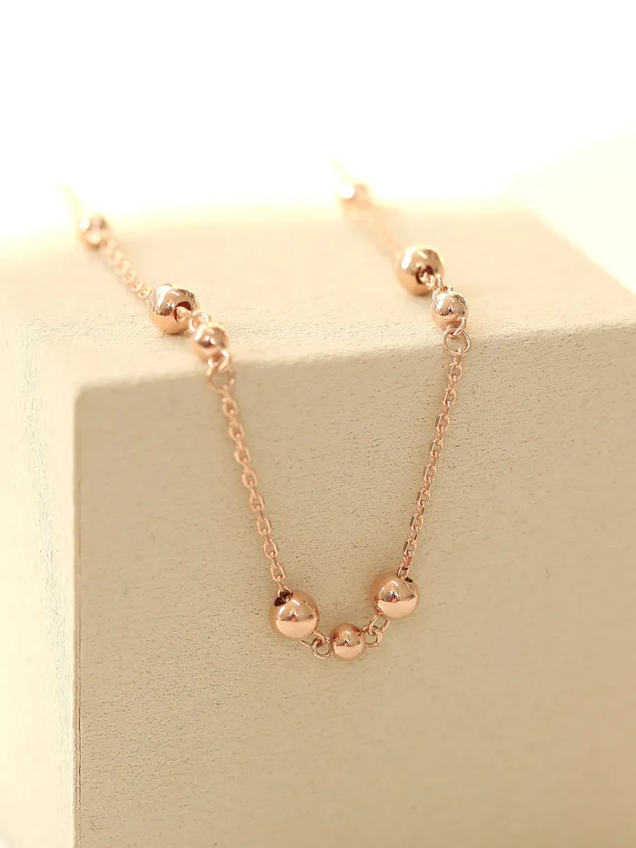 MinimalBijoux 14K 18K Gold Ball Chain Anklet Bracelet Bracelets