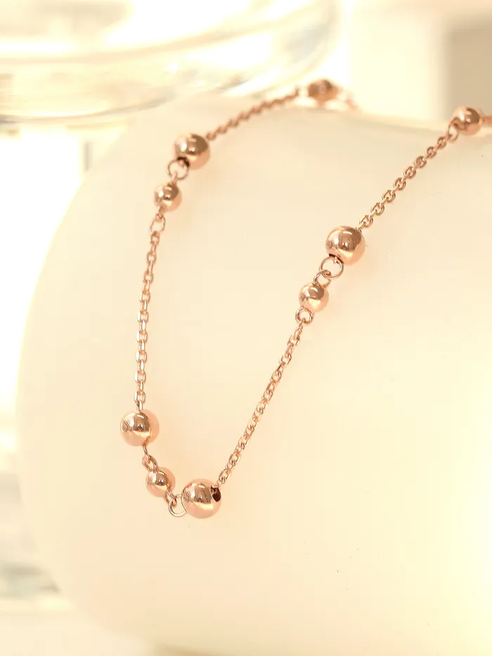 MinimalBijoux 14K 18K Gold Ball Chain Anklet Bracelet Bracelets