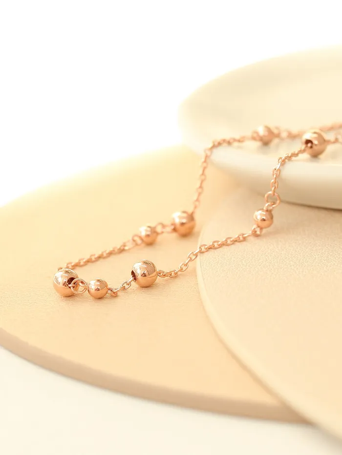 MinimalBijoux 14K 18K Gold Ball Chain Anklet Bracelet Bracelets
