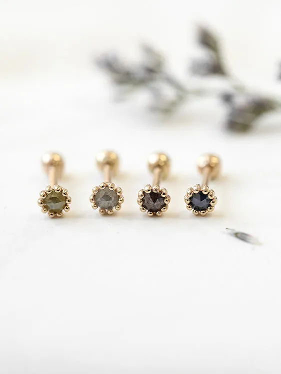 MinimalBijoux 14K gold Mini Cubic cartilage earring 18g16g Earrings