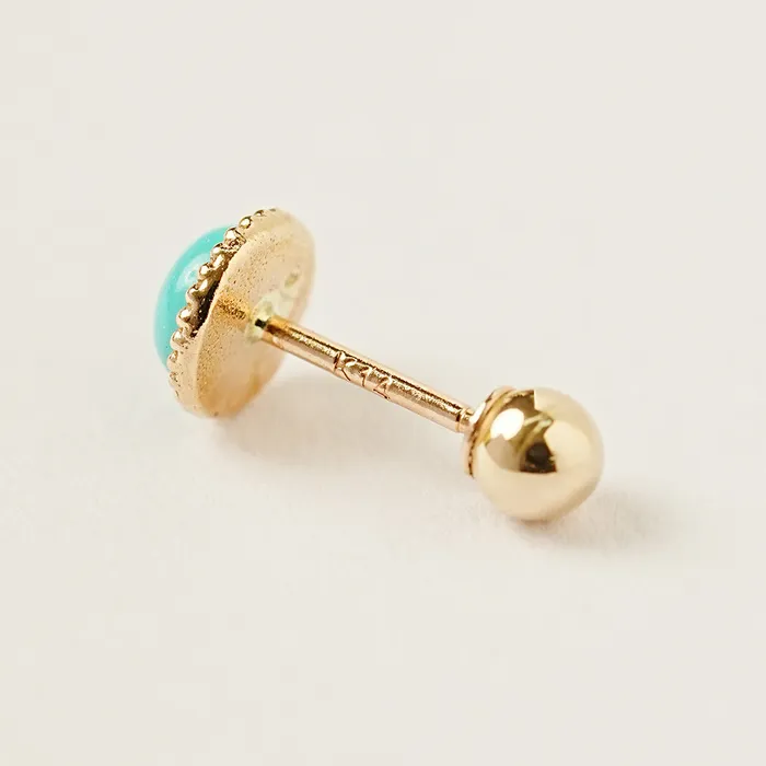 MinimalBijoux 14K Gold Opal CZ Hemisphere Cartilage Earring 20G18G16G Earrings