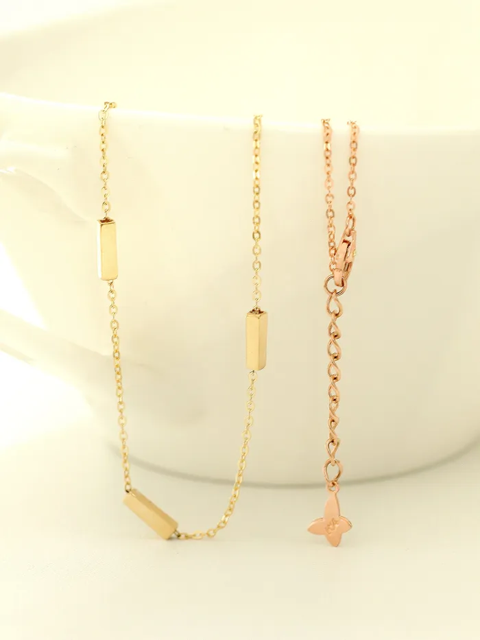 MinimalBijoux Bracelets 14K 18K Gold Volume Square Stick Anklet Bracelet