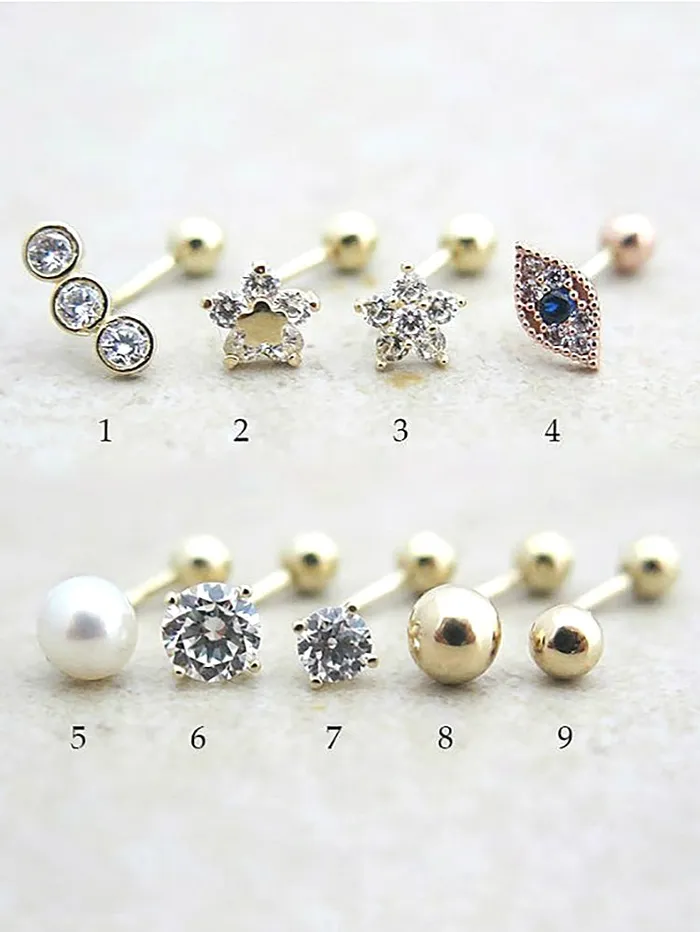 MinimalBijoux Earrings 14K gold Rook earring 20g