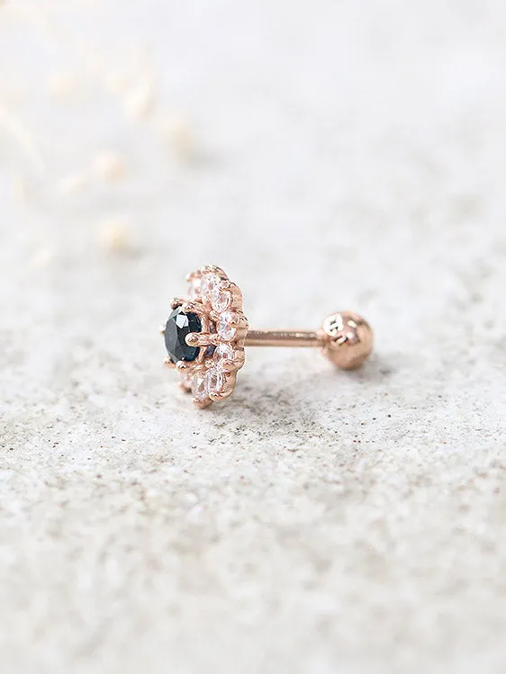 MinimalBijoux Earrings 14K Gold Sun Flower Tragus Piercing 18G16G