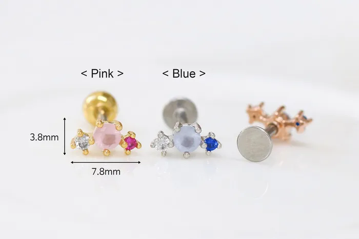 MinimalBijoux Earrings Dainty pink Cartilage earring