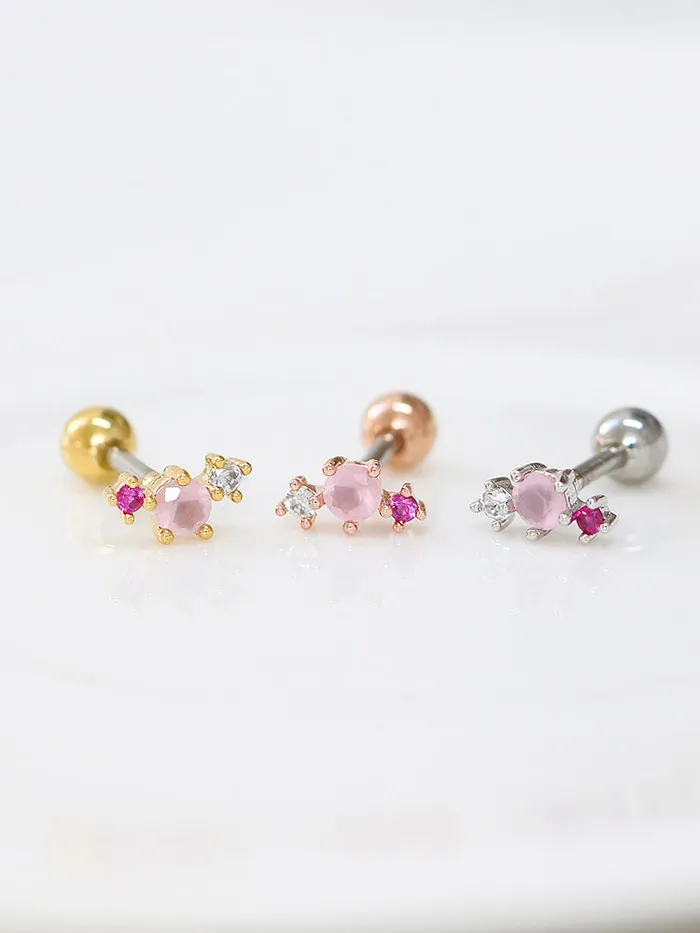 MinimalBijoux Earrings Dainty pink Cartilage earring