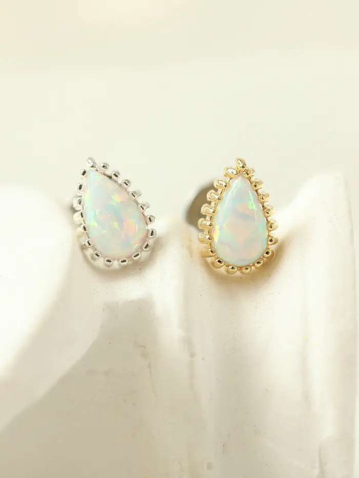 MinimalBijoux Earrings Teardrop Opal Cartilage earring