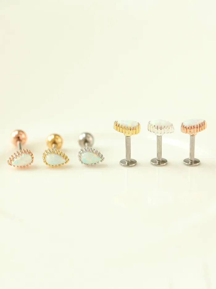 MinimalBijoux Earrings Teardrop Opal Cartilage earring