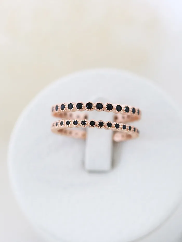MinimalBijoux Rings 925 Silver Layered CZ Ring