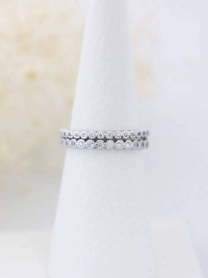 MinimalBijoux Rings 925 Silver Layered CZ Ring