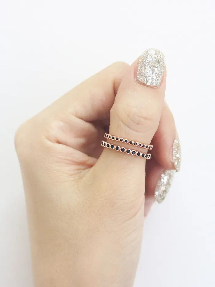 MinimalBijoux Rings 925 Silver Layered CZ Ring