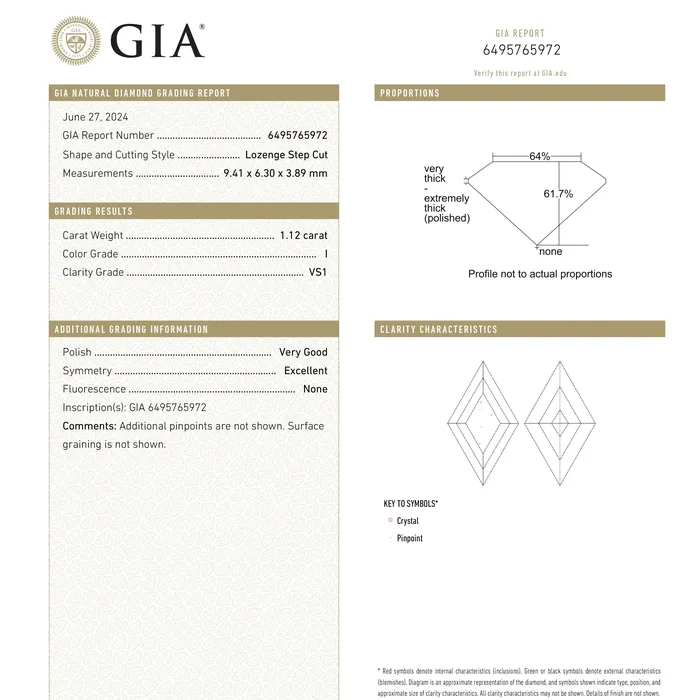 Misfit Diamonds Rings 112ct 941x630x389mm GIA VS1 I Lozenge Step Cut 2580202