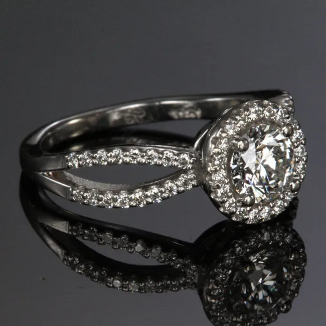 Moriartys Gem Art 14K White Gold Diamond Ring Rings