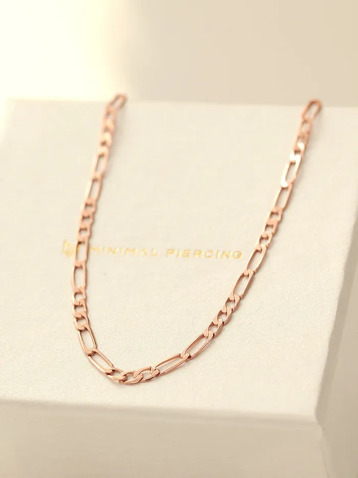 Necklaces MinimalBijoux 14K 18K Gold Flat Square Chain Necklace