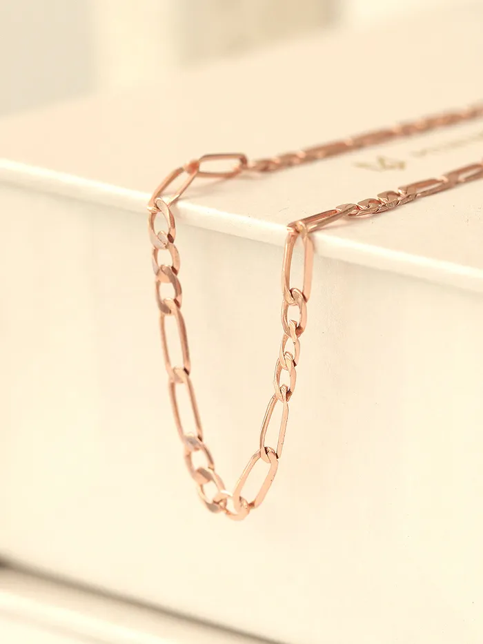 Necklaces MinimalBijoux 14K 18K Gold Flat Square Chain Necklace