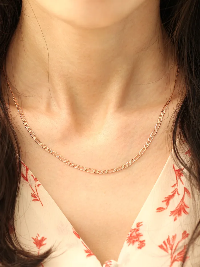 Necklaces MinimalBijoux 14K 18K Gold Flat Square Chain Necklace