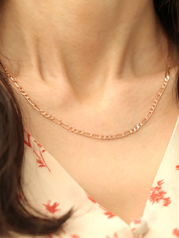 Necklaces MinimalBijoux 14K 18K Gold Flat Square Chain Necklace