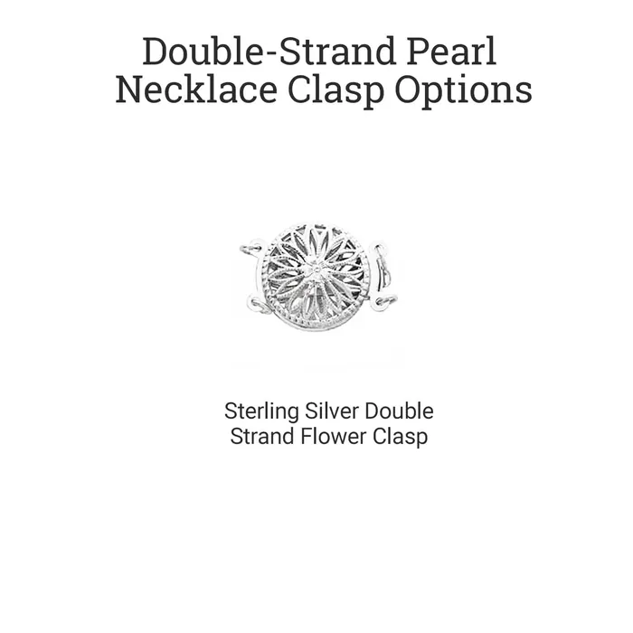 Necklaces SPT 3090mm White Freshwater Pearl Graduated Double Strand Necklace