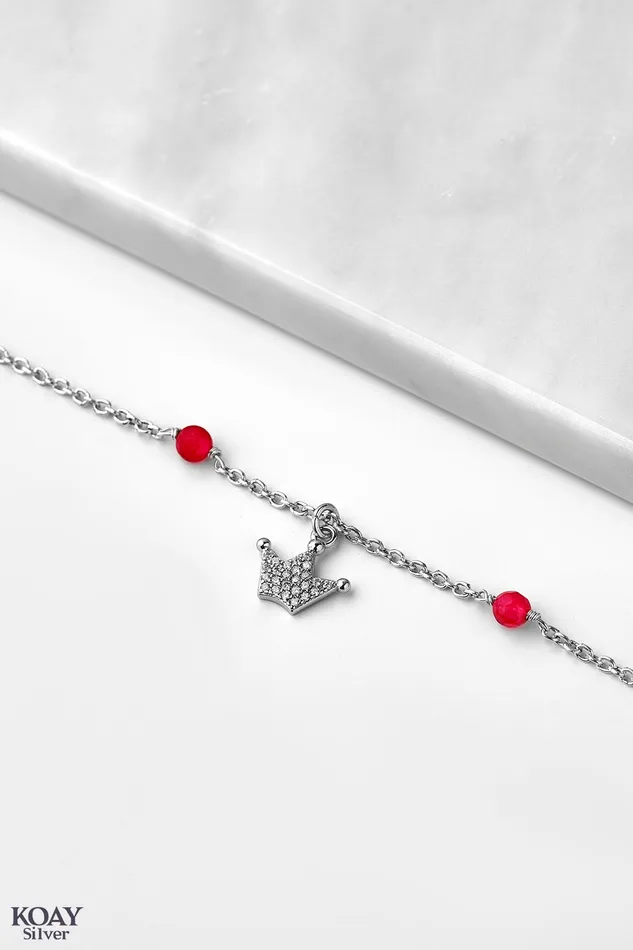 Pink Crown Bracelet KOAY Silver Store Bracelets