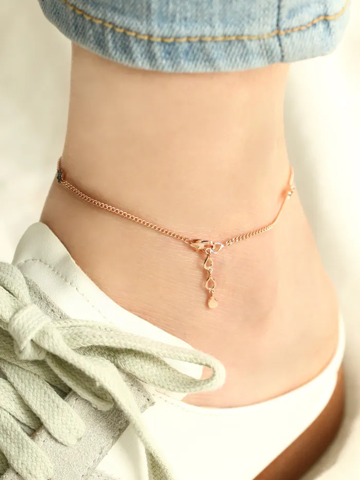 PreStyled Sets 14K 18K gold Black star Anklet MinimalBijoux