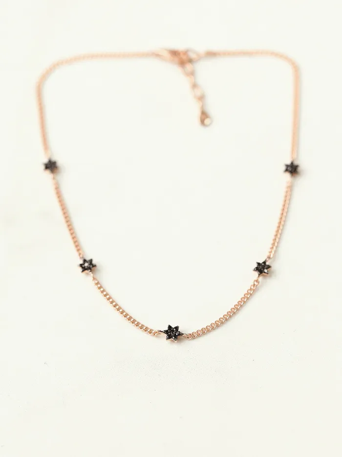 PreStyled Sets 14K 18K gold Black star Anklet MinimalBijoux