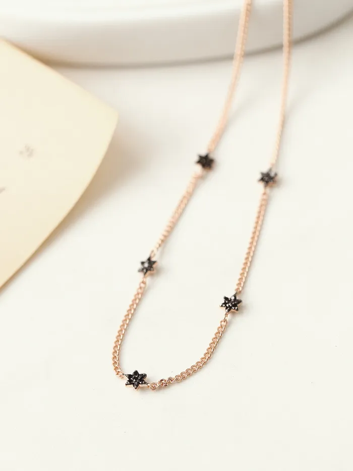 PreStyled Sets 14K 18K gold Black star Anklet MinimalBijoux