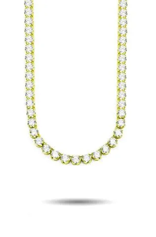PreStyled Sets apollo31gold 4MM DIAMOND BUTTERCUP TENNIS CHAIN IN GOLD NEW