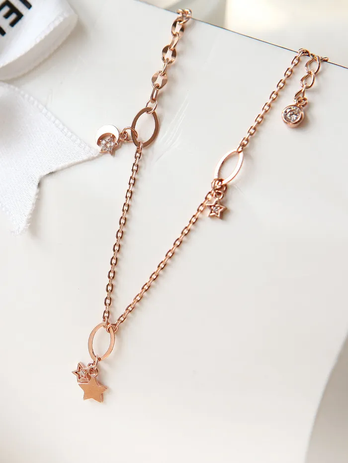 PreStyled Sets MinimalBijoux 14K 18K Gold Moon Star Chain Anklet