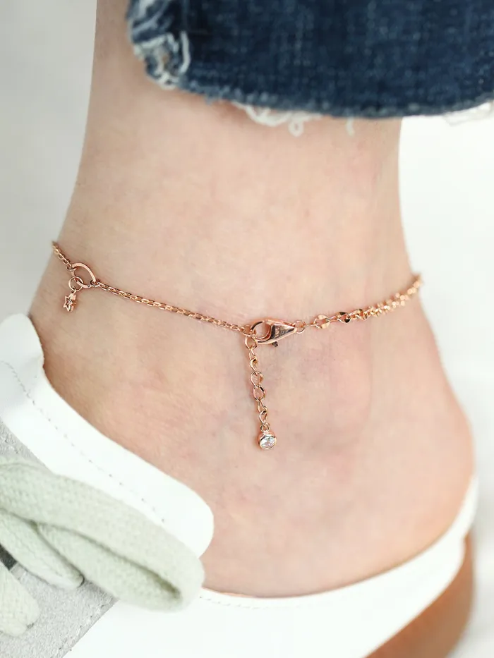 PreStyled Sets MinimalBijoux 14K 18K Gold Moon Star Chain Anklet