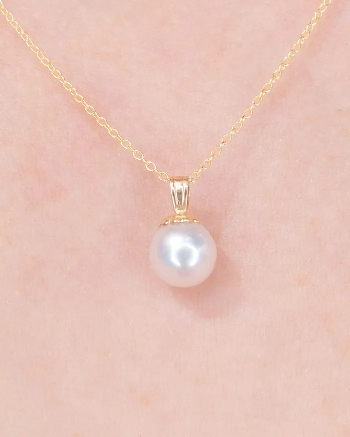 Princess Bride Diamonds Necklaces 7mm Freshwater Pearl Necklace 14k Yellow Gold Princess Bride Diamonds Necklaces 7mm Freshwater Pearl Necklace 14k Yellow Gold