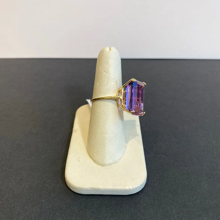 Rings 14K Yellow Gold Amethyst Ring 1150 Carats Moriartys Gem Art